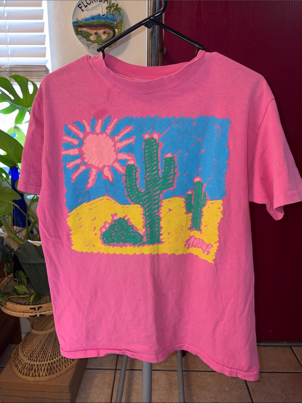 Vintage Pink Desert Cactus Graphic Tee
